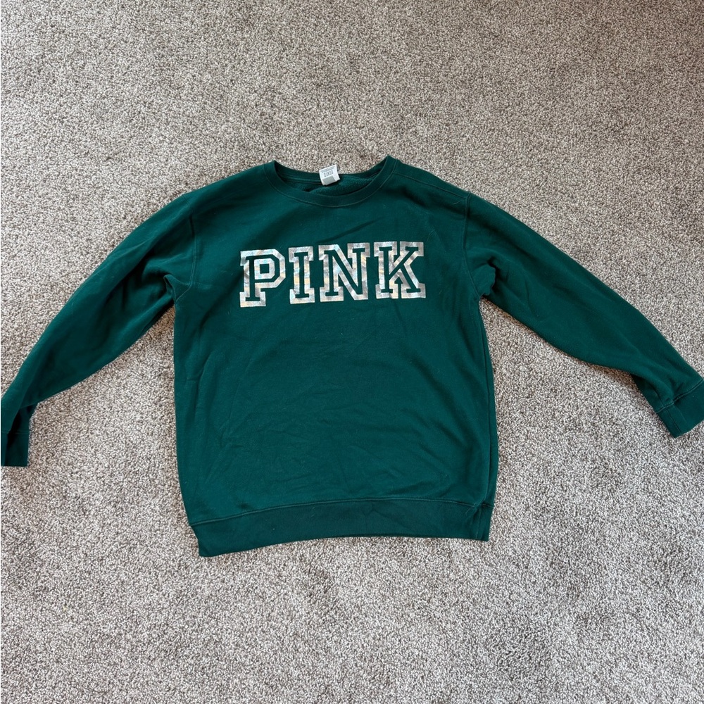 Victoria's Secret PINK Forest Green Sweatshirt